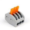 Universal wire connector 3x0,08-4mm2 with release levers
